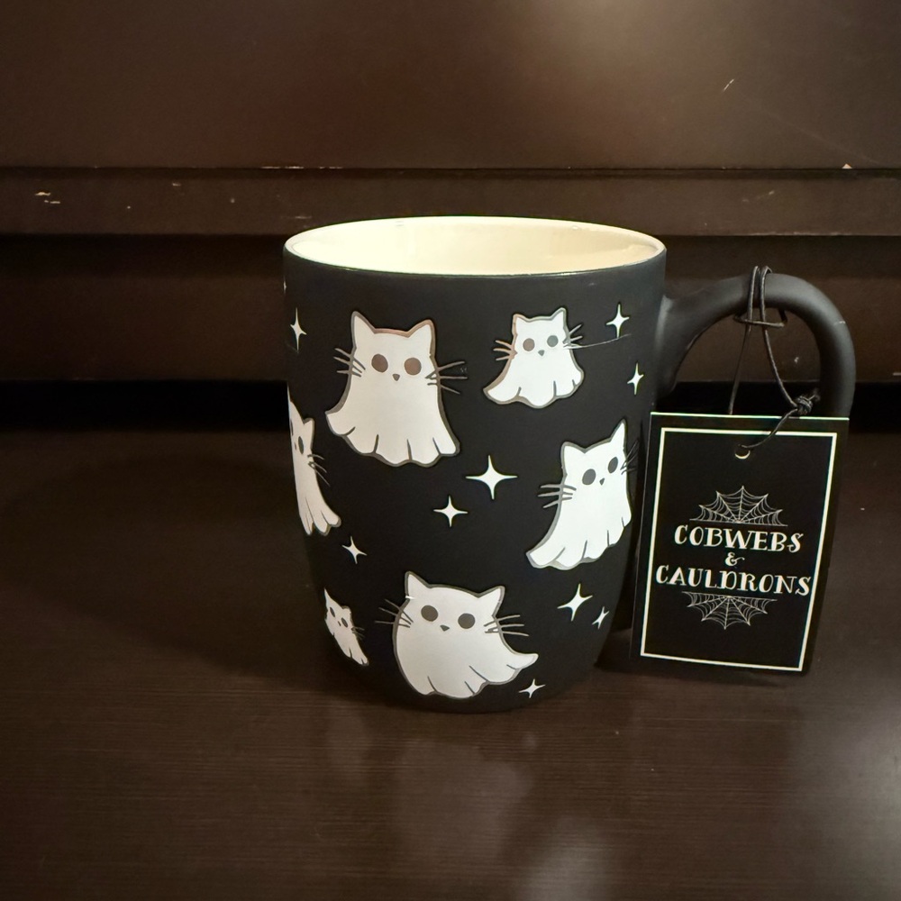 CAT GHOSTS Soft Touch HALLOWEEN Mug